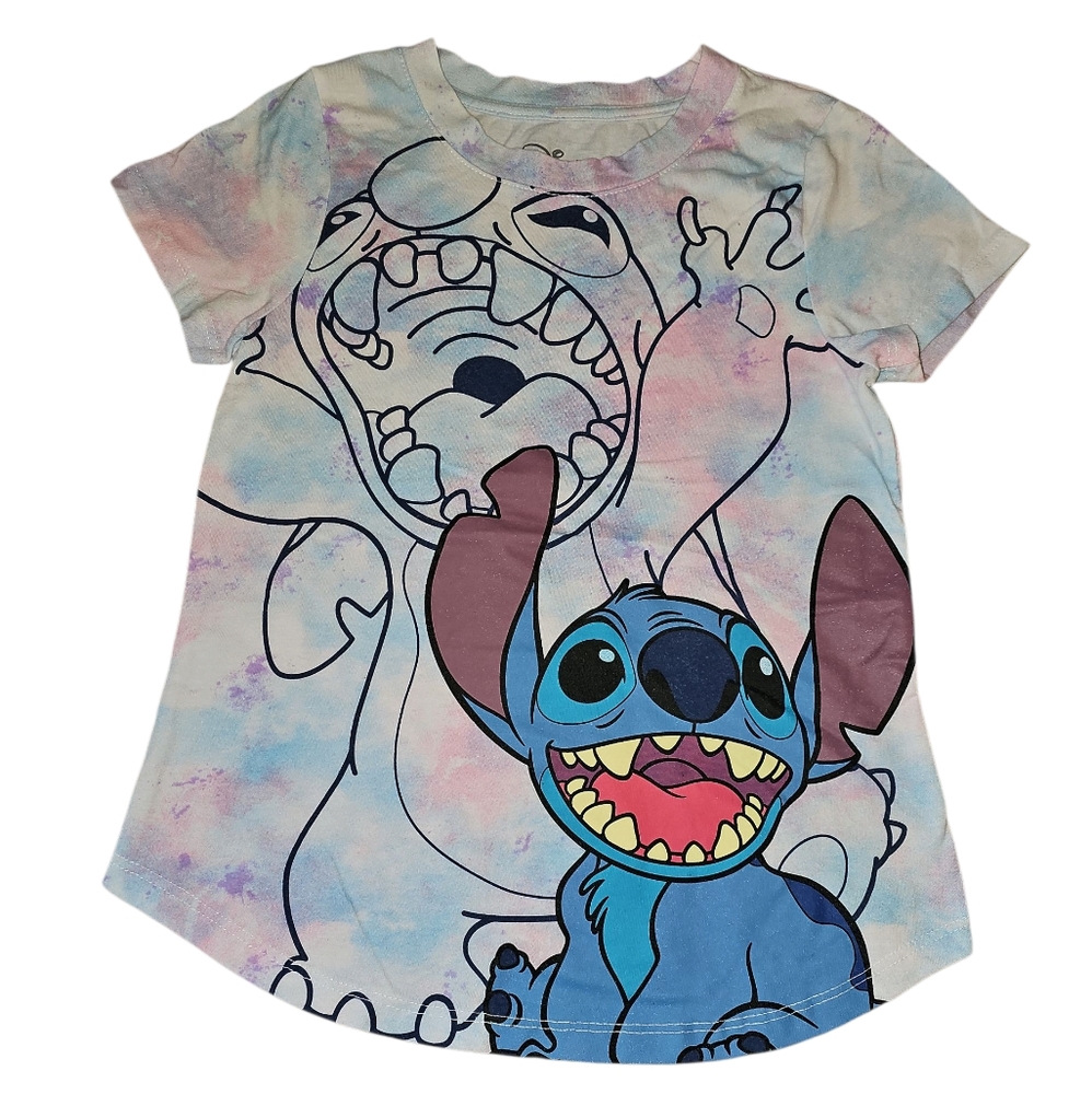23. Disney Kids Stitch Tie-Dye T-Shirt - Blue and Purple